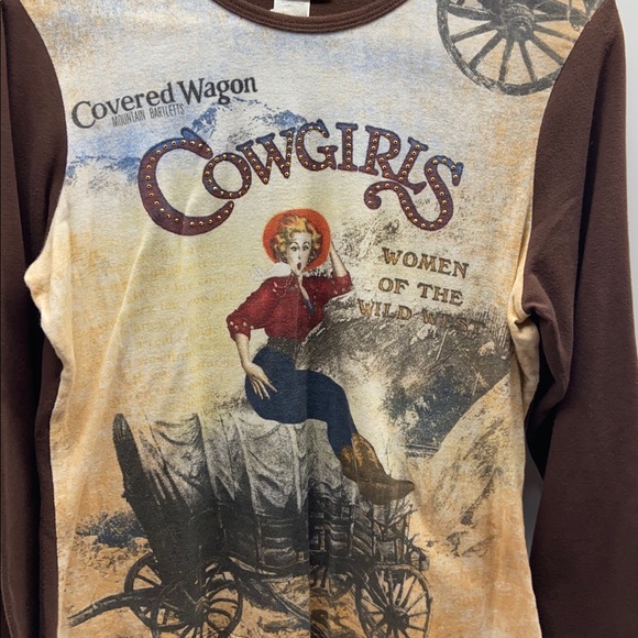 2 tops Vintage Cowgirl & Horses design - Picture 2 of 8